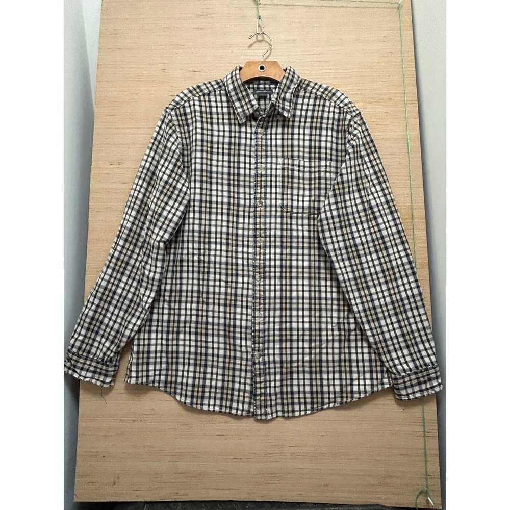 Eddie Bauer Mens TL Plaid Long Sleeve Button Down Shirt Casual‎ Outdoor